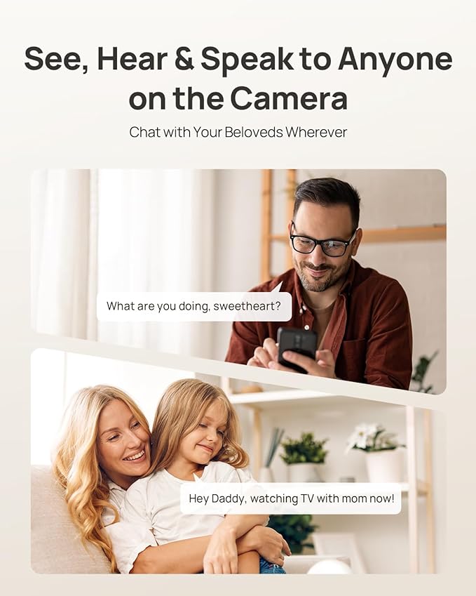 Anona 4K UHD Indoor Camera, Pet/Dog/Baby Security Camera with Phone App, 360°Pan-Tilt, 5G/2.4G Dual-Band Wi-Fi 6, Auto-Tracking, Person/Pet/Baby Crying Detection, Privacy Mode, Two-Way Audio, 2 Pack