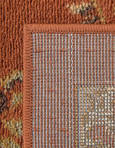 Unique Loom Versailles Collection Area Rug - Henry (3' 1" x 5' 3" Rectangle Brick Red/Brown) - color: Brick Red/Brown, size: 3'3" x 5'3" (Rectangular)