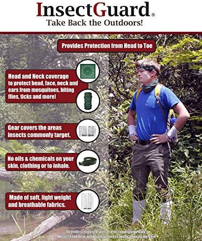 Tick Gaiters - Permethrin Treated, Ticks, Mosquitoes, Flies & More Insect Repellent, Unisex Adult, (Green/White) Complete Package 2