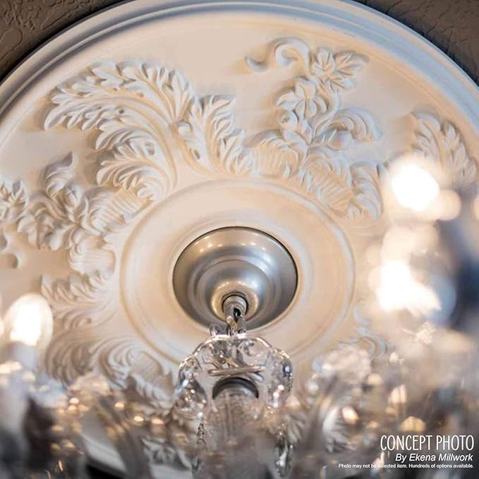 Ekena Millwork CM15BEFIF 15 3/4"OD x 3 7/8"ID x 3/4"P Berkshire Ceiling Medallion, FireBrick