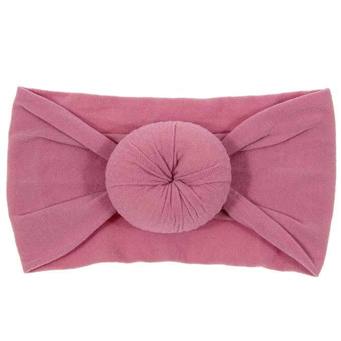 Nishine 6 Pack Cute Toddler Baby Girls Elastic Soft Nylon Headwraps Infant Knot Bow Headband Turban (Set 1)