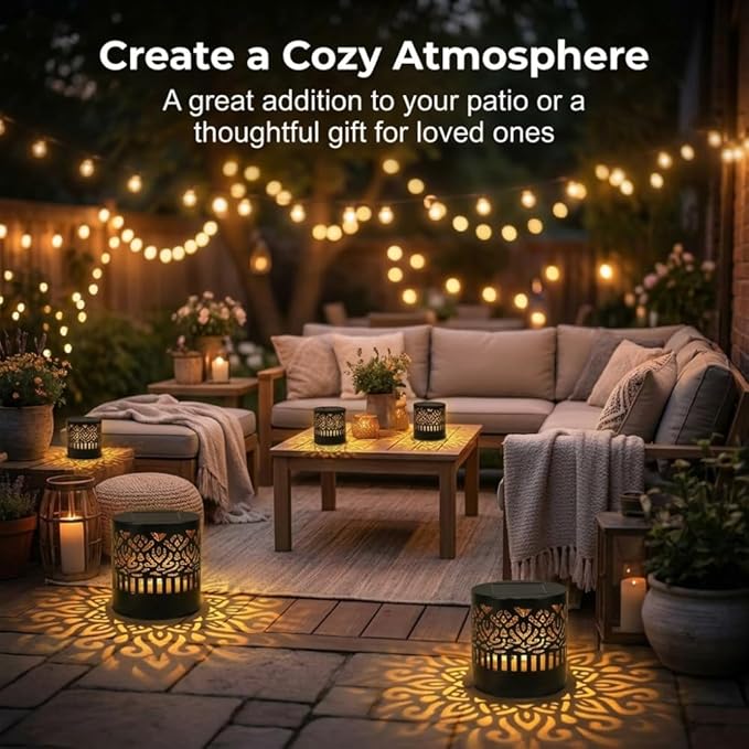 Decorative Solar Mandala Lights, Metal Solar Powered Outdoor Wall Lights Solar Powered Deck Step Stair Lights, Waterproof Mandalas Fence Light for Garden Post Patio Backyard Yard Decor (1, Sunflower)