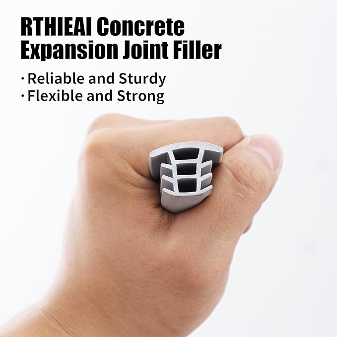 Trial Pack Flexible EPDM Rubber Strip 1/2", 3/4" and 1" (100mm/3.94" Each) for Concrete Crack Repair and Replacement - Weather and Aging Resistant Expansion Joint Filler for Driveways and Sidewalks