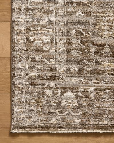 Loloi Magnolia Home by Joanna Gaines Pace Collection PAC-01 Bark/Natural 2'-6" x 10'-0" Runner Rug - color: Bark / Natural, size: 2'3" x 10' (Rectangular)