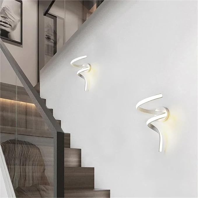 Modern Minimalist LED Wall Lamp Home Indoor Decor Wall Sconce for Living Room Bedroom Bedside Lustres Backgroud Light Decoration(Warm White,A-White)