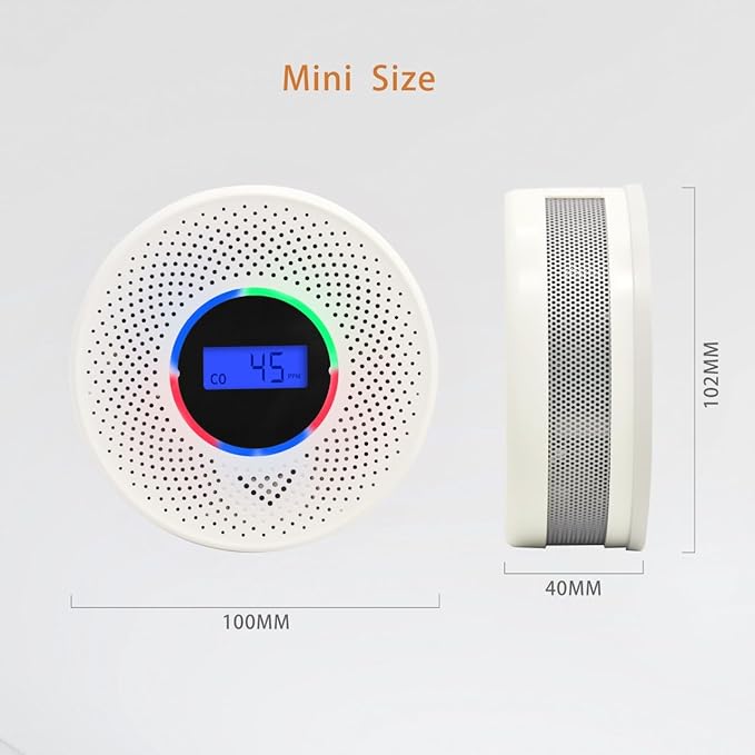 10-Year Battery Wireless Interconnected Smoke and Carbon Monoxide Detector, Smart Interlink Smoke CO Alarm with Digital Display, Fire and CO Combo Alarm for Home (6 Pack)