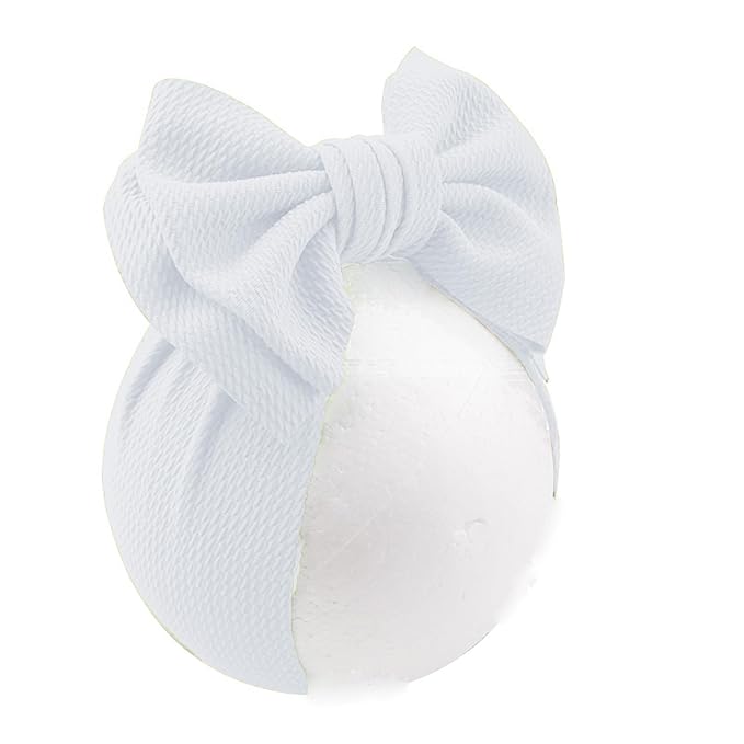 Bows for Baby Girls Headband, Newborn Bows Headbands Baby Hair Bows Hairbands Hair Accessories.(FD104-Yellow White)