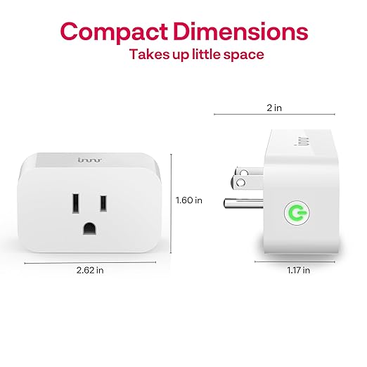 Innr Zigbee Smart Plug, Works with Philips Hue*, Alexa and SmartThings, Zigbee Repeater, Energy Monitoring, 1-Pack