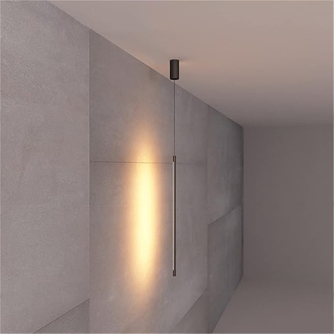 Modern Chandelier, Modern Bedroom Bedside Led Lights Living Room Tv Wall Decor Led Lamps Geometry Line Strip Hanging Light Fixtures(Warm Light,60Cm)/Warm Light/60Cm