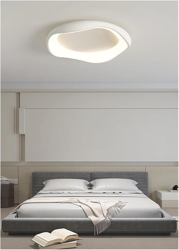 Modern Bedroom Ceiling Light Minimalist Interior Intelligent Lamp Living Room Bar Counter Home Decoration Lighting Fixture Contemporary(Silver-60cm)