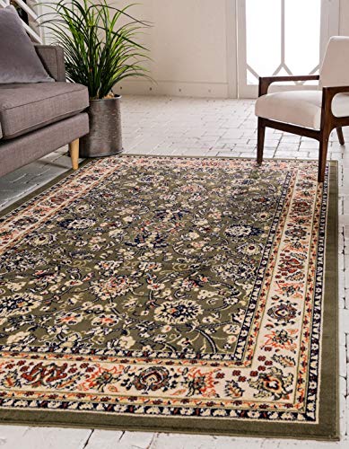 Unique Loom Sialk Hill Collection Area Rug - Washington (2' 2" x 3' 1" Rectangle, Green/ Hunter Green) - color: Green/Hunter Green, size: 2'2" x 3'1" (Rectangular)