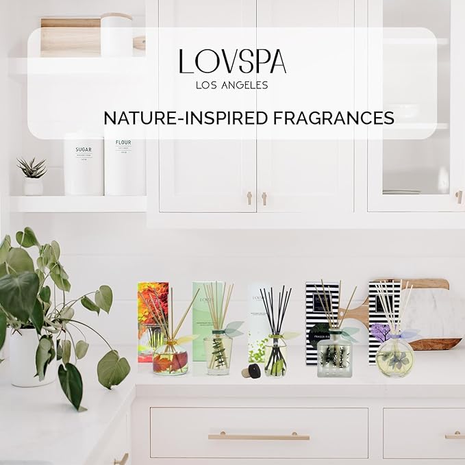 LOVSPA Lavender Vanilla Diffuser Oil - Luxury Essential Oils for Diffuser Refill & Air Freshener Room Spray - Long-Lasting & Natural Home Fragrance, Scented Oil for Diffusers, USA Made, 4oz