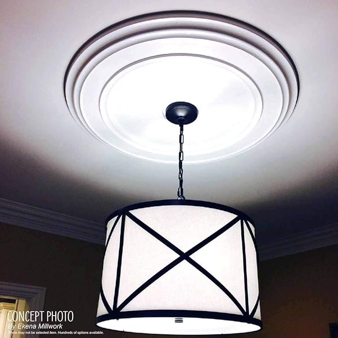 Ekena Millwork CM15BEIGS 15-3/4" x 3-7/8" x 3/4" Berkshire Ceiling Medallion, Iridescent Gold