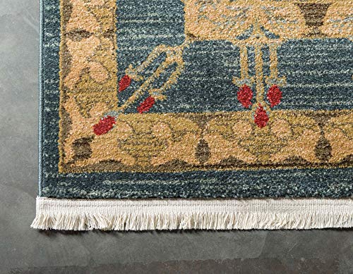 Unique Loom Edinburgh Collection Area Rug - Canmore (3' 3" x 5' 3" Rectangle, Navy Blue/ Tan) - color: Navy Blue/Tan, size: 3'3" x 5'3" (Rectangular)