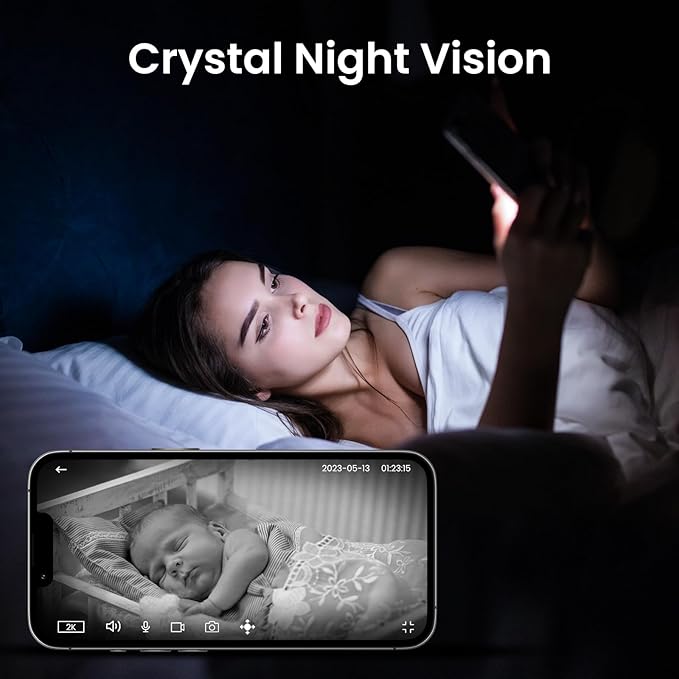 Cinnado 2K Home Security Cameras-2.4Ghz WiFi Indoor Camera with 360° Motion Detection for Pets/Nanny/Baby/Dog, 2 Way Audio, 24/7 SD Card Storage, Cloud Storage, Works with Alexa & Google Home, D1 4P