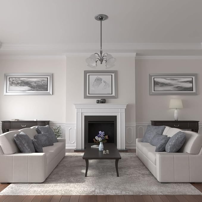 Ekena Millwork 15 3/4"OD x 3 7/8"ID x 3/4"P Berkshire Ceiling Medallion Fits Canopies up to 7" Ceiling Medallion, Platinum