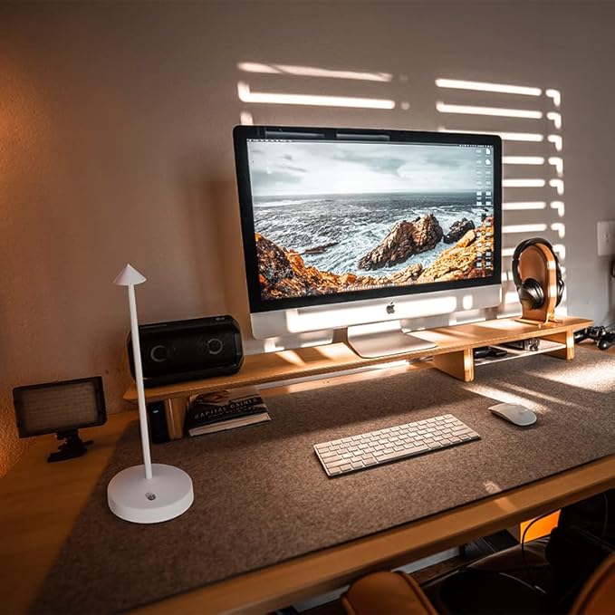 Cordless Table Lamps,Rechargeable Led Touch Bar Lamp, Portable Battery Desk Lamp,2 Level Brightness Dimmable Night Light,Minimalist Design, for Living Room/Restaurant/Couple Dinner/(White)