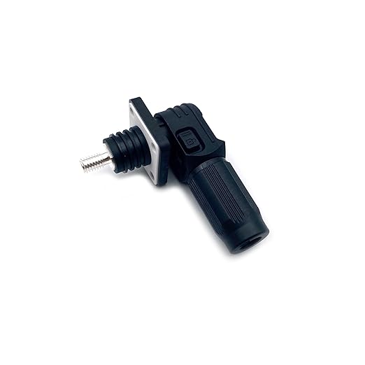 200A Battery Energy Storage Connector, 50mm² High Current Connectors IP67 Waterproof Stud Wiring Power Adapter Quick Plug Terminal Right Angle Plug and Socket (1500V Black)