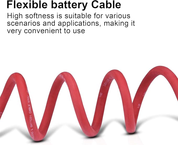 Shirbly 1/0 Gauge Battery Cable, 20FT Red + 20FT Black 1/0 AWG Pure Copper Wire Welding Cable, for Automotive, Battery, Solar and Generator, Standard USA OFC Wire