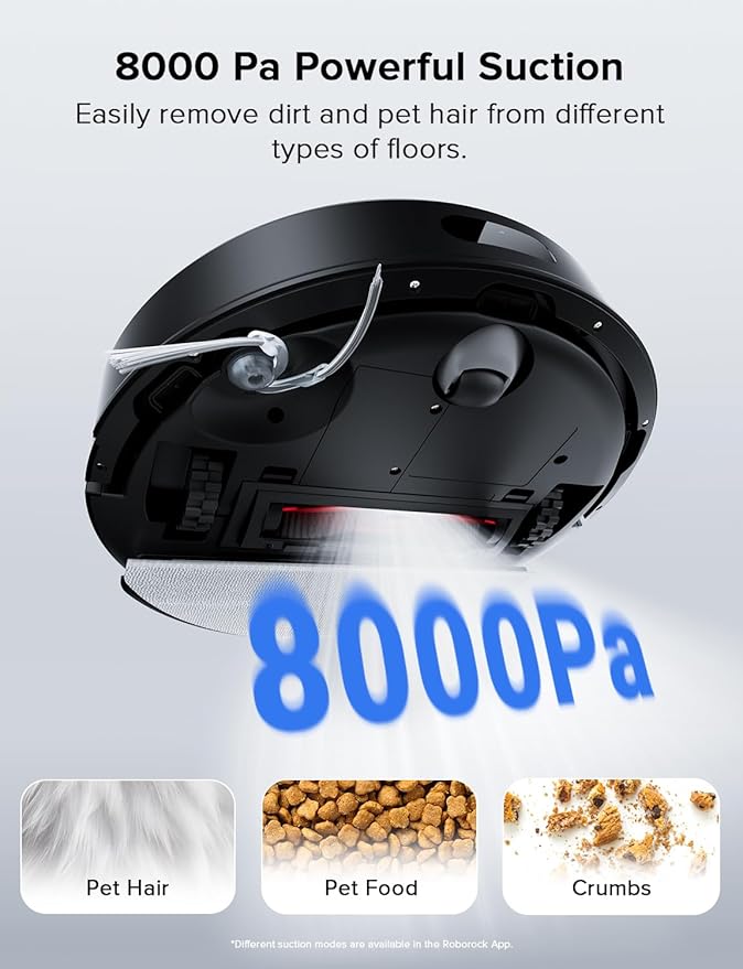 roborock Q7 L5 Robot Vacuum and Mop Combo, 8,000Pa Suction, Upgraded from Q5 Pro, Dual Anti-Tangle System, LiDAR Navigation, Multi-Level Mapping, Self-Charging Robotic Vacuum Cleaner, Black