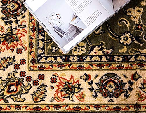 Unique Loom Sialk Hill Collection Area Rug - Washington (2' 2" x 3' 1" Rectangle, Green/ Hunter Green) - color: Green/Hunter Green, size: 2'2" x 3'1" (Rectangular)
