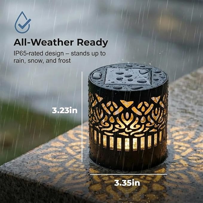 Decorative Solar Mandala Lights, Metal Solar Powered Outdoor Wall Lights Solar Powered Deck Step Stair Lights, Waterproof Mandalas Fence Light for Garden Post Patio Backyard Yard Decor (1, Sunflower)