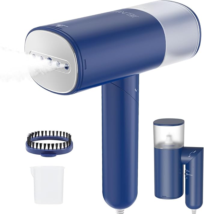 Handheld Steamer for Clothes, 1200W Foldable Travel Steamer, 20 Sec Preheat Garments Wrinkle Remover, 120V Portable Hand Iron with 150ml Water Tank, Clothes Steamer for Home Travel-Blue