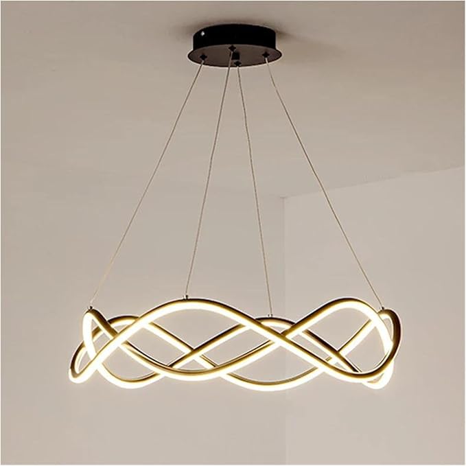 Modern Home Decor Led Lights Pendant Light Lamps for Living Room Chandeliers for Dining Hanging Indoor Lighting,Modern LED Chandelier(APP with RC Dimmable,Black-D80cm)