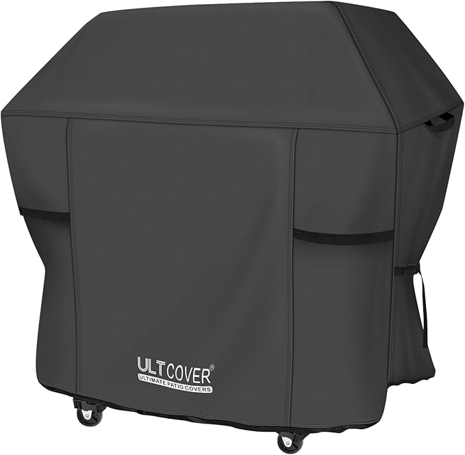 ULTCOVER Waterproof Grill Cover 52 inch, Heavy Duty BBQ Cover for 2-4 Burners Outdoor Gas Barbecue Grill, Black