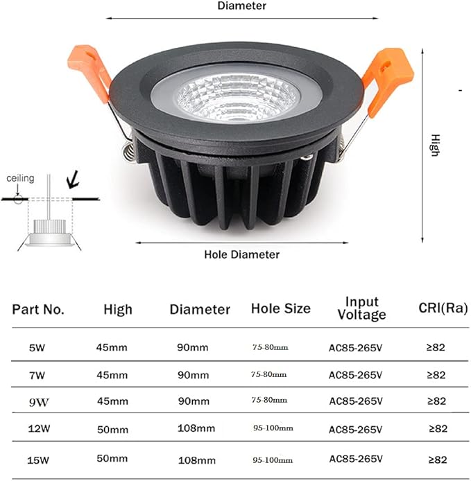 LS-PRO 4.25inch 15w LED Recessed Ceiling Light Slim Aluminium Panel, Anti Rust Fixture Downlight Shower Spotlight IP65 Waterproof for Wet Location Indoor & Outdoor Natural light/4000k-White Body