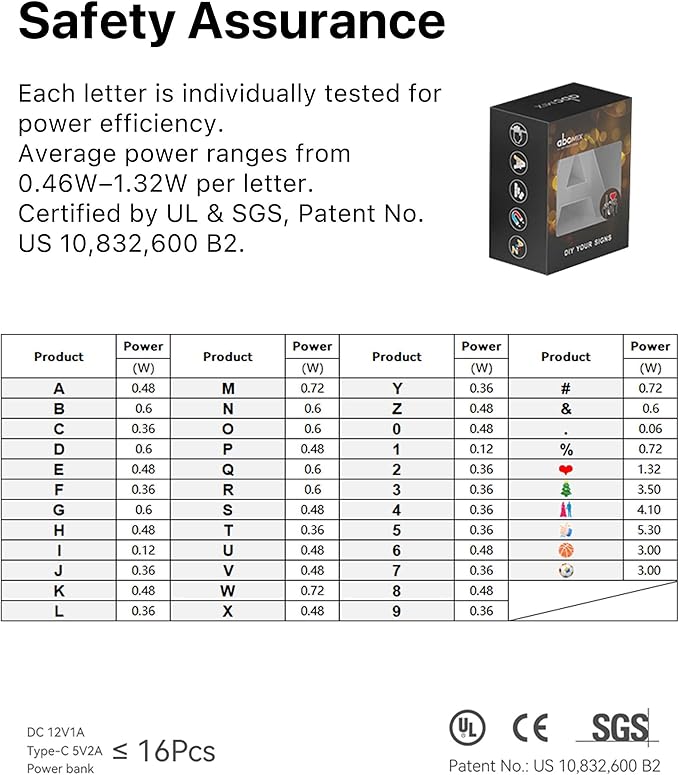 LED Magnetic Letter T, H 3.7" Light with Touch Control, White, Dimmable, Warm White 3000K