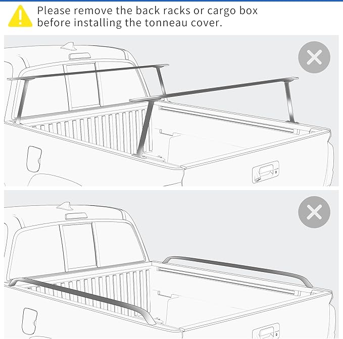 OEDRO Soft Tri-Fold Tonneau Cover, Custom Fit for Chevy Silverado 1500 / GMC Sierra 1500 New Body Style 2019-2025, Designed to Accommodate Fleetside 6.6 Ft Bed w/o Multi-Flex Tailgate