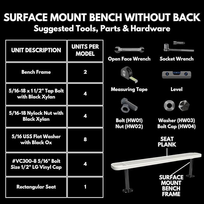 COATEDOUTDOORFURNITURE Coated Outdoor Furniture Heavy-Duty Outdoor Bench Thermoplastic Coated, Expanded Metal, Commercial-Grade Seating, Made in America (Surface Without Back, 6 Ft, Brown)