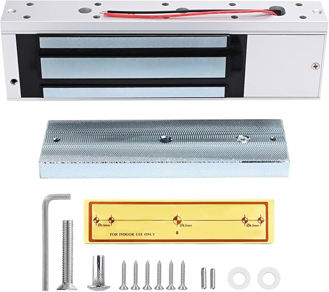 Access Control System with Remote Control – 600lbs Magnetic Door Lock Kit, 12V Fail Safe NC Mode, Secure & Easy DIY Installation for Smart Home Entry (K8-1200LBS Remote Control Lock Ki)