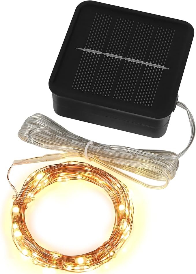 Magicnight Solar String Lights Mini Short Outdoor Led Fairy Light 15 ft 50 Led Waterproof for Garden Crafts