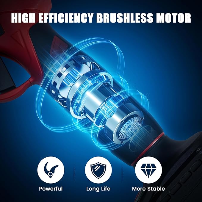 Upgraded Electric Pruning Shears, 1.6" Cutting Diameter Cordless Powered Pruner with LCD Display, 500W Powerful Brushless Motor, 2×21V 2000mAh Batteries Electric Pruner for Tree Trimming Garden