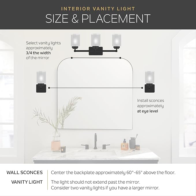 Kichler Avery 14.75" Vanity Bath Light In Brushed Nickel, Vintage 2-Light Bathroom Wall Mount Fixture with Clear Seeded Glass, (14.75" W x 9.25" H), 45972NI