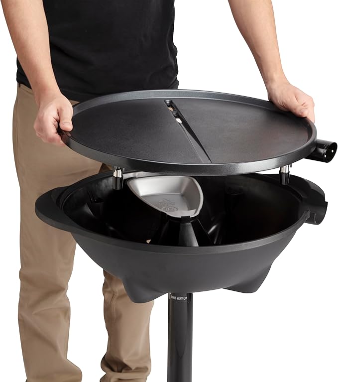 Cuisinart Indoor/Outdoor Electric Griddle, 2-in-1 Portable BBQ with Flat Top Nonstick Cooking Surface, Adjustable Heat, Stand/Tabletop Options for Cookouts, Barbecues & Small Spaces, No Tools Needed