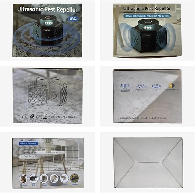 Mouse Repellent Ultrasonic Plug in, Mice Repellent Indoor Rodent Squirrel Deterrent Device for Home Attic Garage RV