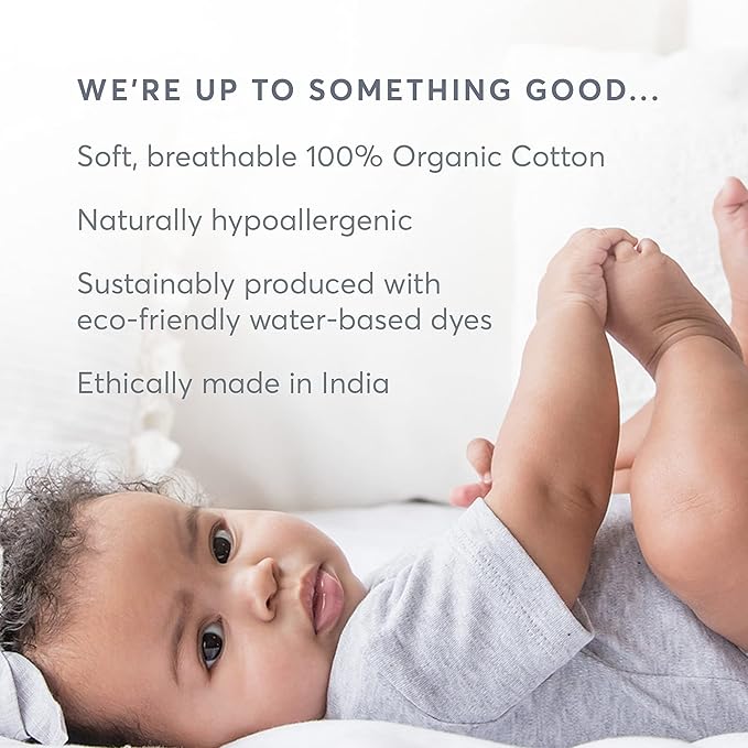 Colored Organics Baby Organic Cotton Dainty Bow Headband - Infant Girls - Powder Muslin