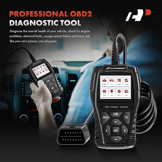 A-Premium AD200 Professional OBD2 Scanner Car Diagnostic Tool, OBDII EOBD Code Reader, Enhanced Check Car Engine Light Diagnostic Scan Tool, Upgraded Fault Code Scanner for All Vehicles from 1996