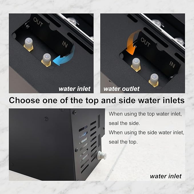 3D Water Vapor Fireplace Smart Electric Flame Decoration Steam Fireplace Humidifier W/Tap Water for Office, Home, Hotel,Restaurant(Single,70.9")
