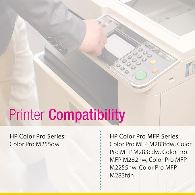 CS Replacement Compatible with HP 206X Toner Cartridge W2110X W2111X W2113X W2112X to use with Color Pro MFP M283cdw M282nw M2255nw M283fdn (4-Color Set)