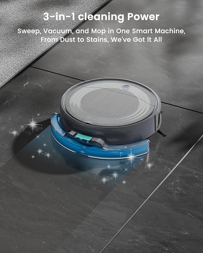 Lefant M310 Ultra Robot Vacuum and Mop, 6000Pa Suction-Slim Robotic Cleaner with ToF LiDAR Navigation, Accurate Obstacle Avoidance, WiFi/App/Alexa Control, 170min Runtime, for Pet Hair and Home