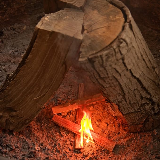 2lb Burlap Bag of Fatwood Fire Starter Sticks - Easy & Safe Fatwood Sticks in a Stylish Jute Bag - Start a Fire with Just 2 Pieces - Works in Any Weather Conditions - 2 Pound Sack by Billy Buckskin