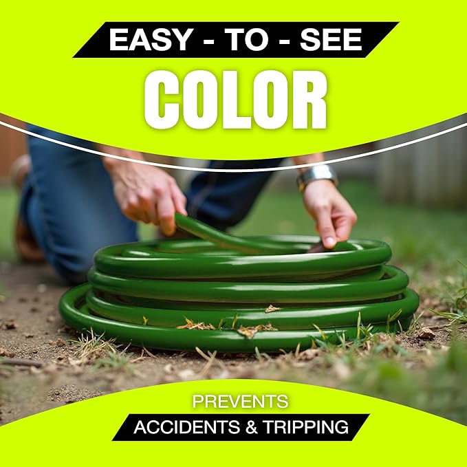 50ft Outdoor/Indoor Extension Cord 14/3 Gauge Heavy Duty 3 Prong SJTW, Waterproof, Flexible Cold-Resistant Long Power Cord,15A 125V 1875W, Green by LifeSupplyUSA