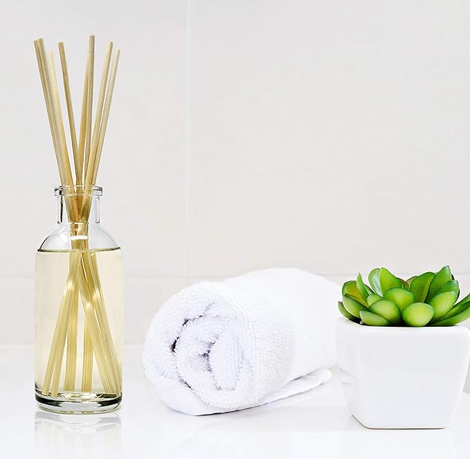 Urban Naturals Lavender Fields Essential Oil Reed Diffuser Refill & Set of Replacement Reed Sticks | Soothing, Aromatic Home Fragrance for Aromatherapy & Stress Relief | Includes a Set of Reed Sticks