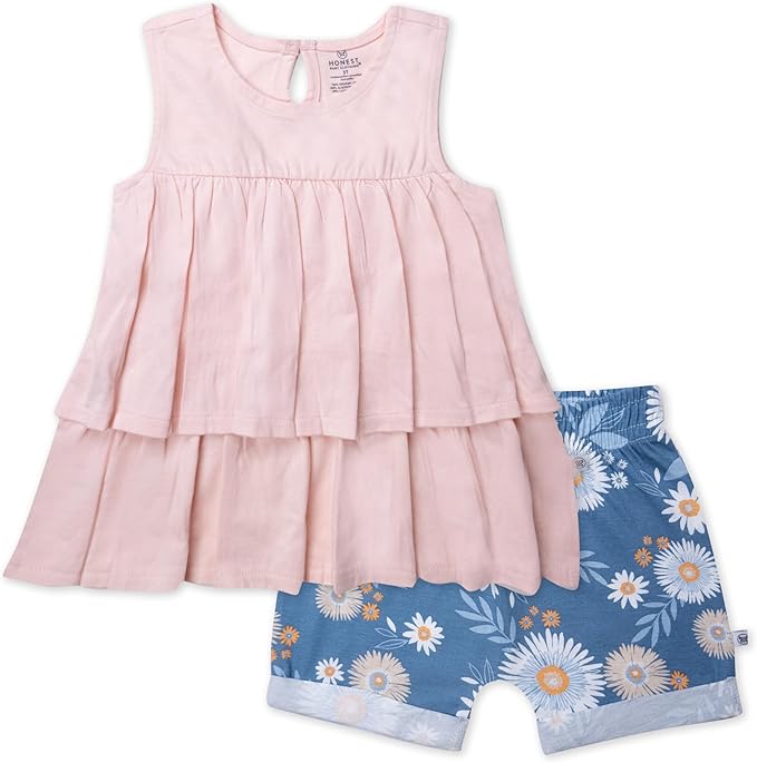 2-Piece Shirt & Short Set for Infant, Baby and Toddler Girls