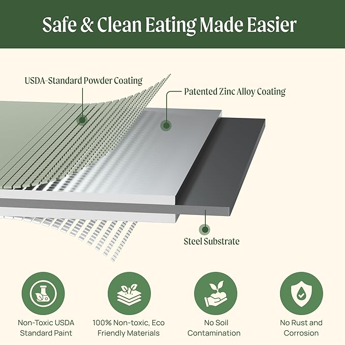 Vego garden Raised Garden Bed Kits, 17" Tall 9 in 1 8ft X 2ft Metal Raised Planter Bed for Vegetables Flowers Ground Planter Box-Olive Green