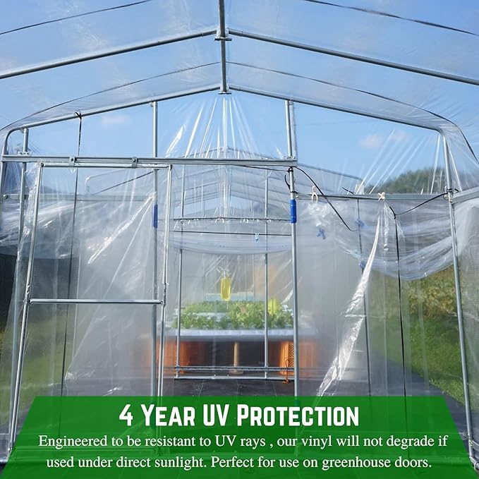 Farm Plastic Supply - Clear Vinyl Sheeting - 15 Mil - Clear Vinyl Roll, Vinyl Plastic Sheeting, Sheet for Storm Windows, Covering, Protection, Tablecloth Protector (4' x 75')